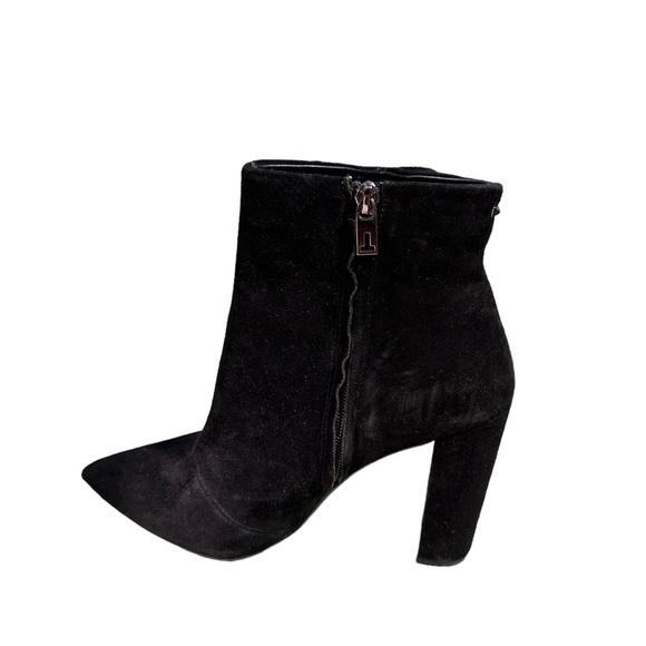 Ted Baker Frillis Suede Black Women’s Ankle Booties Block 4” Heel Pointed Toe 9 - Picture 10 of 14